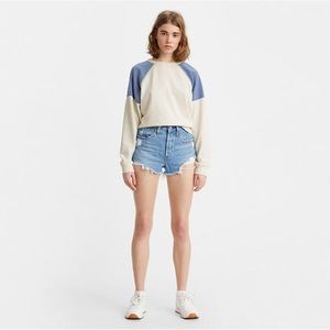 •new• Levi’s Highwaisted Mom Shorts Light Wash Denim